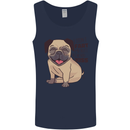Pug I Didn't Fart My Butt Blew You a Kiss Mens Vest Tank Top Navy Blue