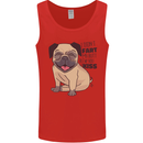 Pug I Didn't Fart My Butt Blew You a Kiss Mens Vest Tank Top Red