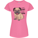 Pug I Didn't Fart My Butt Blew You a Kiss Womens Petite Cut T-Shirt Azalea