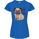 Pug I Didn't Fart My Butt Blew You a Kiss Womens Petite Cut T-Shirt Royal Blue