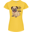 Pug I Didn't Fart My Butt Blew You a Kiss Womens Petite Cut T-Shirt Yellow
