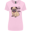Pug I Didn't Fart My Butt Blew You a Kiss Womens Wider Cut T-Shirt Light Pink