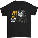 Pug Wars Funny Parody Dog Mens T-Shirt Cotton Gildan Black
