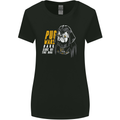 Pug Wars Funny Parody Dog Womens Wider Cut T-Shirt Black