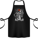 Pull It and Fire Day of the Dead La Catrina Cotton Apron 100% Organic Black
