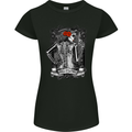 Pull It and Fire Day of the Dead La Catrina Womens Petite Cut T-Shirt Black
