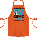 Pull Out Game Funny Offensive Fathers Day Cotton Apron 100% Organic Orange