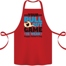 Pull Out Game Funny Offensive Fathers Day Cotton Apron 100% Organic Red