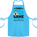 Pull Out Game Funny Offensive Fathers Day Cotton Apron 100% Organic Turquoise