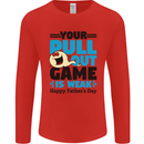 Pull Out Game Funny Offensive Fathers Day Mens Long Sleeve T-Shirt Red