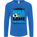 Pull Out Game Funny Offensive Fathers Day Mens Long Sleeve T-Shirt Royal Blue