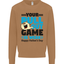 Pull Out Game Funny Offensive Fathers Day Mens Sweatshirt Jumper Caramel Latte