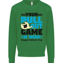 Pull Out Game Funny Offensive Fathers Day Mens Sweatshirt Jumper Irish Green