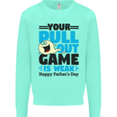 Pull Out Game Funny Offensive Fathers Day Mens Sweatshirt Jumper Peppermint