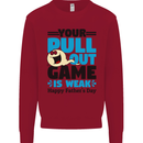 Pull Out Game Funny Offensive Fathers Day Mens Sweatshirt Jumper Red