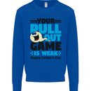 Pull Out Game Funny Offensive Fathers Day Mens Sweatshirt Jumper Royal Blue