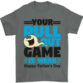 Pull Out Game Funny Offensive Fathers Day Mens T-Shirt Cotton Gildan Charcoal