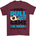 Pull Out Game Funny Offensive Fathers Day Mens T-Shirt Cotton Gildan Maroon