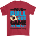 Pull Out Game Funny Offensive Fathers Day Mens T-Shirt Cotton Gildan Red