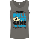 Pull Out Game Funny Offensive Fathers Day Mens Vest Tank Top Charcoal