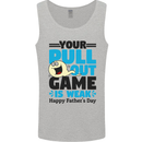 Pull Out Game Funny Offensive Fathers Day Mens Vest Tank Top Sports Grey
