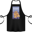 Pull Up Funny Cat Gym Training Cotton Apron 100% Organic Black