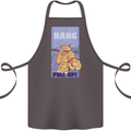 Pull Up Funny Cat Gym Training Cotton Apron 100% Organic Dark Grey