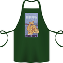 Pull Up Funny Cat Gym Training Cotton Apron 100% Organic Forest Green
