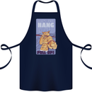 Pull Up Funny Cat Gym Training Cotton Apron 100% Organic Navy Blue