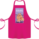 Pull Up Funny Cat Gym Training Cotton Apron 100% Organic Pink
