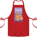 Pull Up Funny Cat Gym Training Cotton Apron 100% Organic Red
