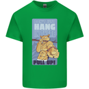 Pull Up Funny Cat Gym Training Kids T-Shirt Childrens Irish Green
