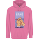 Pull Up Funny Cat Gym Training Mens 80% Cotton Hoodie Azelea