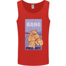 Pull Up Funny Cat Gym Training Mens Vest Tank Top Red