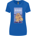 Pull Up Funny Cat Gym Training Womens Wider Cut T-Shirt Royal Blue