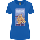 Pull Up Funny Cat Gym Training Womens Wider Cut T-Shirt Royal Blue