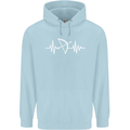 Pulse Archery Archer Funny ECG Childrens Kids Hoodie Light Blue