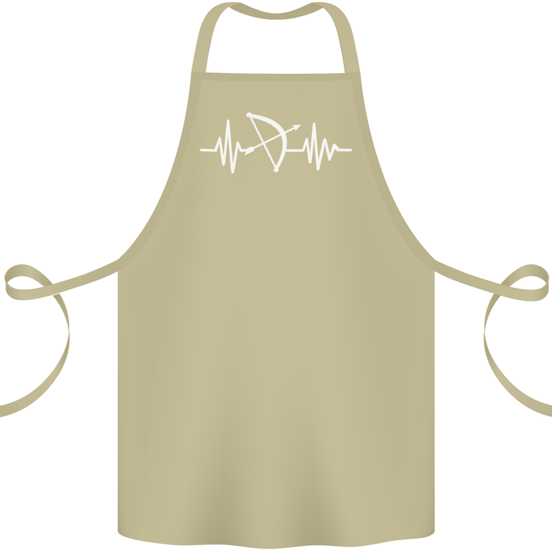 Pulse Archery Archer Funny ECG Cotton Apron 100% Organic Khaki