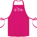 Pulse Archery Archer Funny ECG Cotton Apron 100% Organic Pink