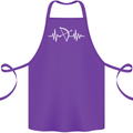 Pulse Archery Archer Funny ECG Cotton Apron 100% Organic Purple