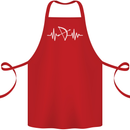 Pulse Archery Archer Funny ECG Cotton Apron 100% Organic Red