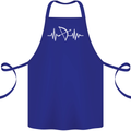 Pulse Archery Archer Funny ECG Cotton Apron 100% Organic Royal Blue