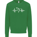 Pulse Archery Archer Funny ECG Kids Sweatshirt Jumper Irish Green