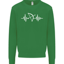 Pulse Archery Archer Funny ECG Kids Sweatshirt Jumper Irish Green