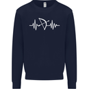 Pulse Archery Archer Funny ECG Kids Sweatshirt Jumper Navy Blue
