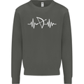 Pulse Archery Archer Funny ECG Kids Sweatshirt Jumper Storm Grey