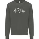 Pulse Archery Archer Funny ECG Kids Sweatshirt Jumper Storm Grey