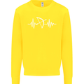 Pulse Archery Archer Funny ECG Kids Sweatshirt Jumper Yellow