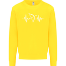 Pulse Archery Archer Funny ECG Kids Sweatshirt Jumper Yellow