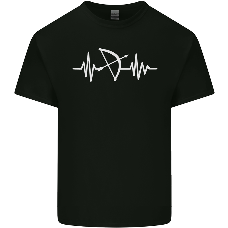 Pulse Archery Archer Funny ECG Kids T-Shirt Childrens Black